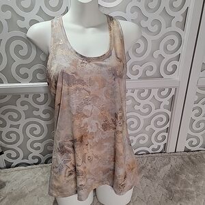 Athleta Beige Floral Tank Top